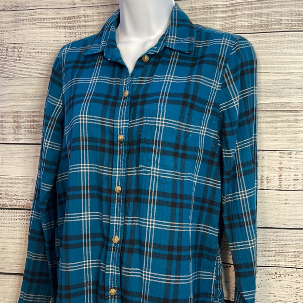 🔥 SALE AMERICAN EAGLE Outfitters Boyfriend Fit Plaid Shirt | Size XS